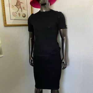 St John Knit pencil black skirt